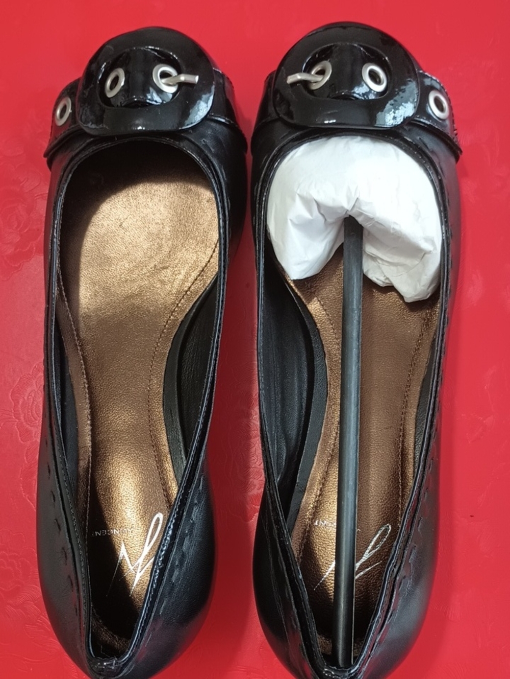 J Vincent Black Patent Leather Flats - 8M women - NWoT - Picture 3 of 12